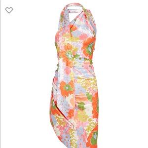 RONNY KOBO Zoey Floral Asymmetrical Mini Dress
